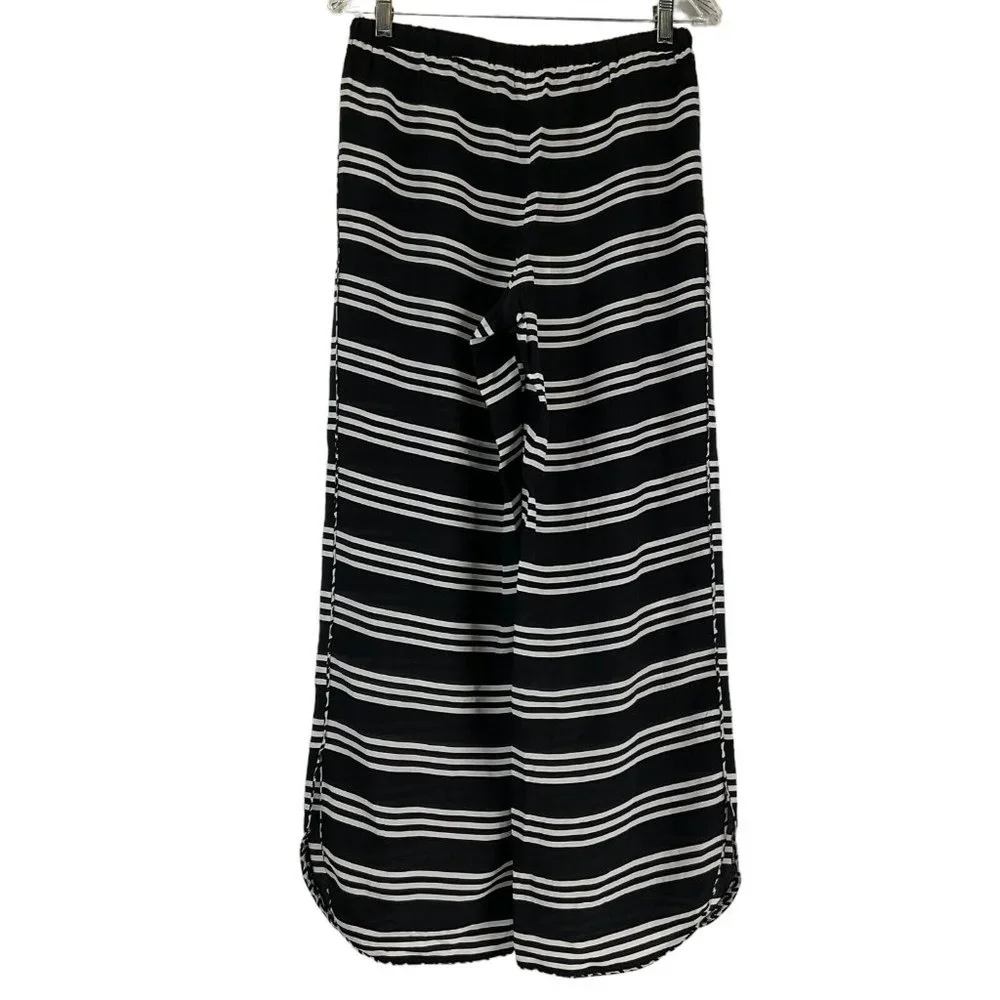 Trina Turk Swimsuit Cover Up Pants Women's Sz M Stripe Sheer Wide Leg $168 Nwt - Picture 2 of 13